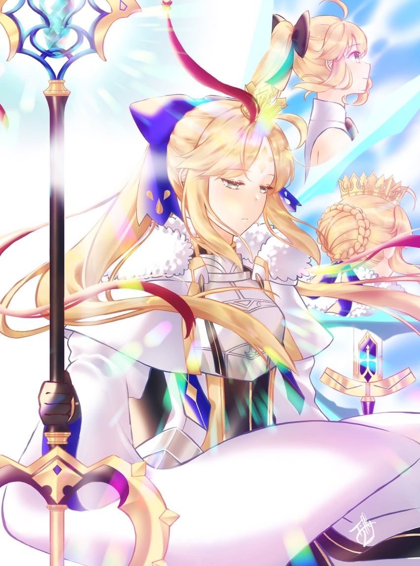 artoria pendragon, saber, artoria caster, and saber lily (fate and 1 more) drawn by xtiffy65x