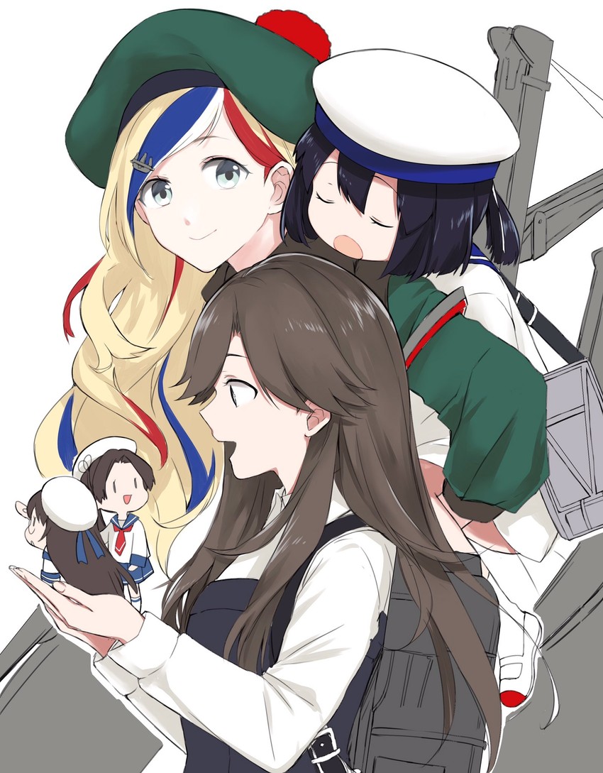 fairy, arashio, arashio kai ni, daitou, skilled lookouts, and 1 more (kantai collection) drawn by morinaga_miki