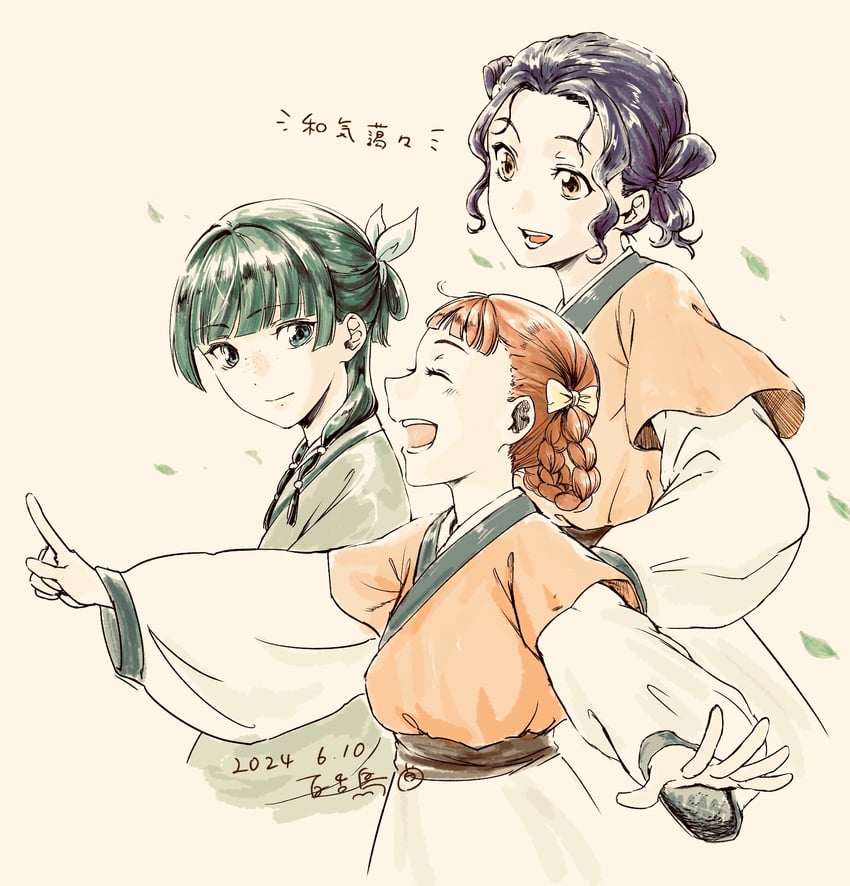 maomao, xiaolan, and shisui (kusuriya no hitorigoto) drawn by yoakedori914moz