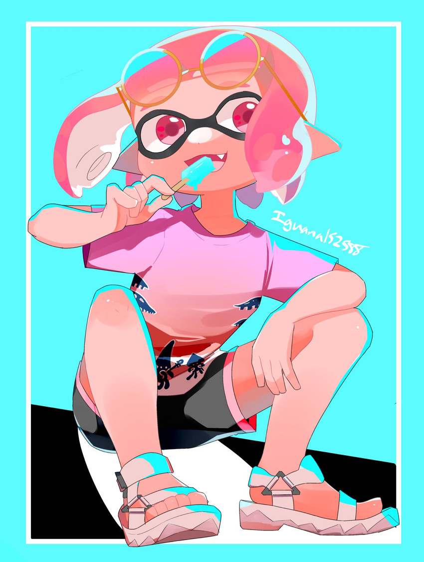 inkling player character and inkling girl (splatoon) drawn by iguana152588