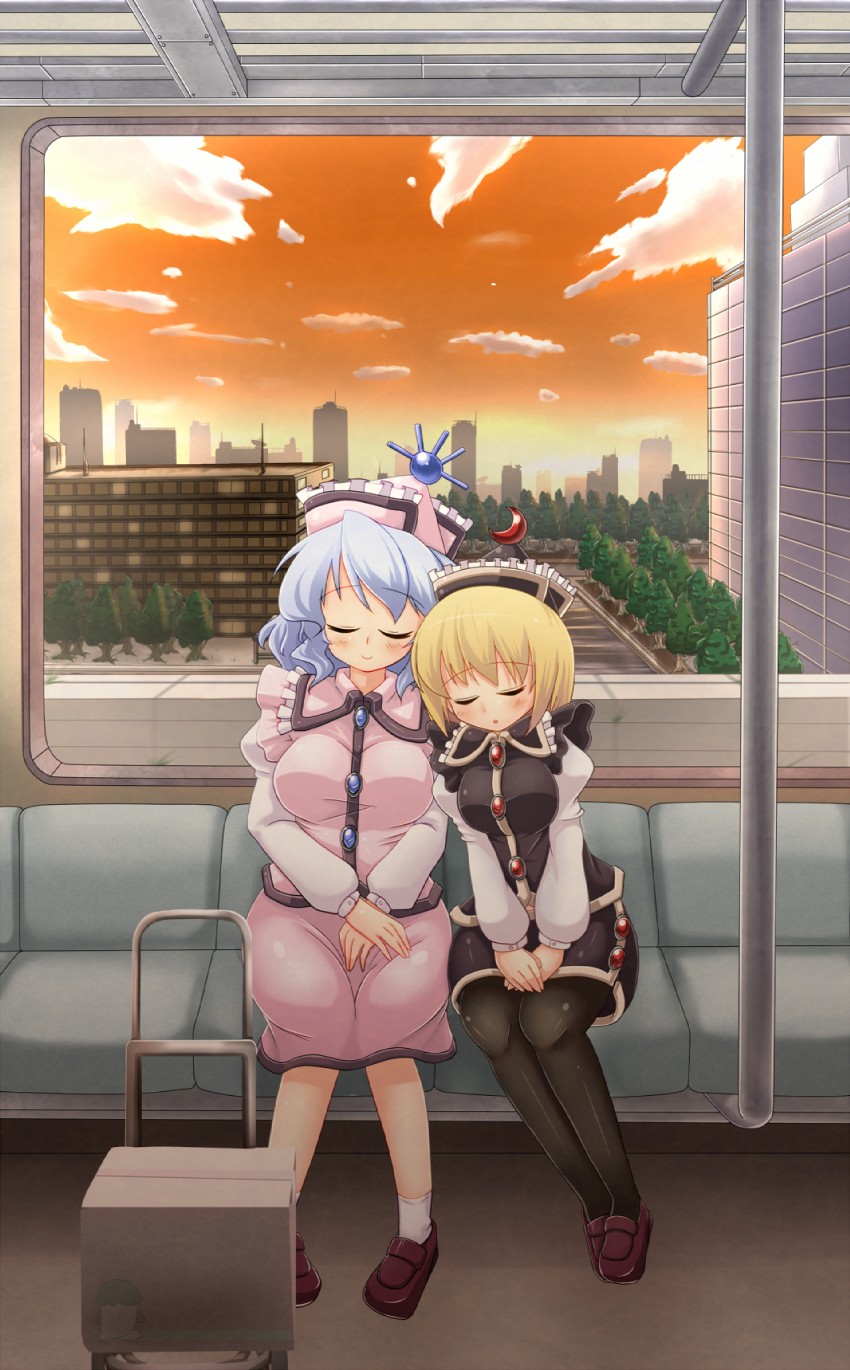lunasa prismriver and merlin prismriver (touhou) drawn by chuuten_(clam_chowder)