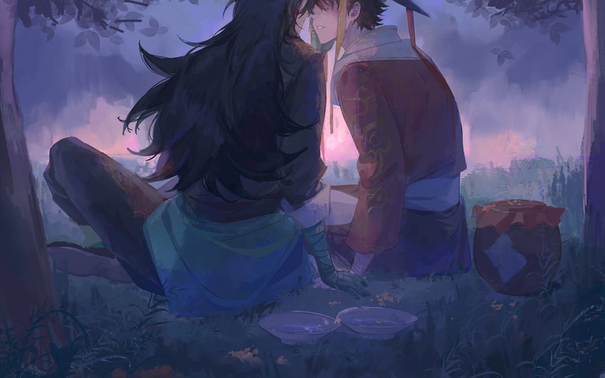 zhao yuwen and cen boyao (huayangshan jishi) drawn by luogu