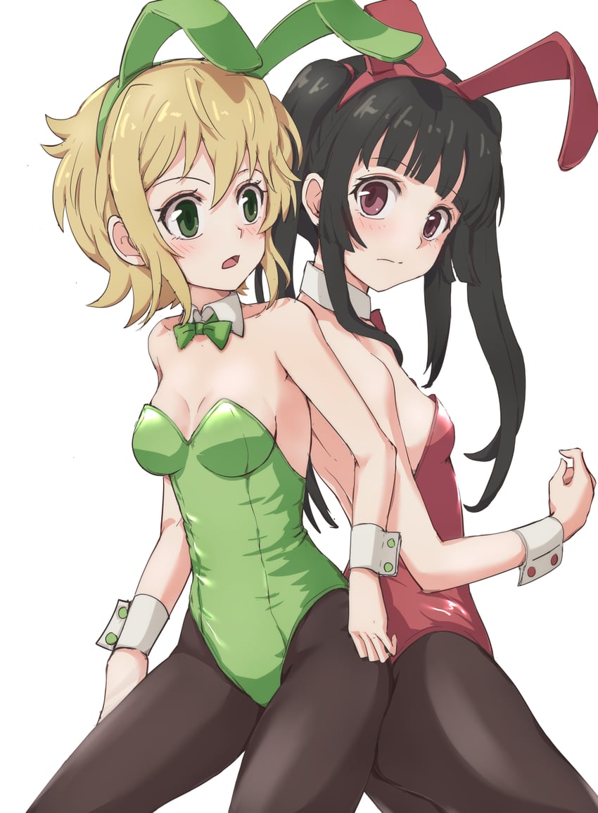 akatsuki kirika and tsukuyomi shirabe (senki zesshou symphogear) drawn by suzunarisakuya