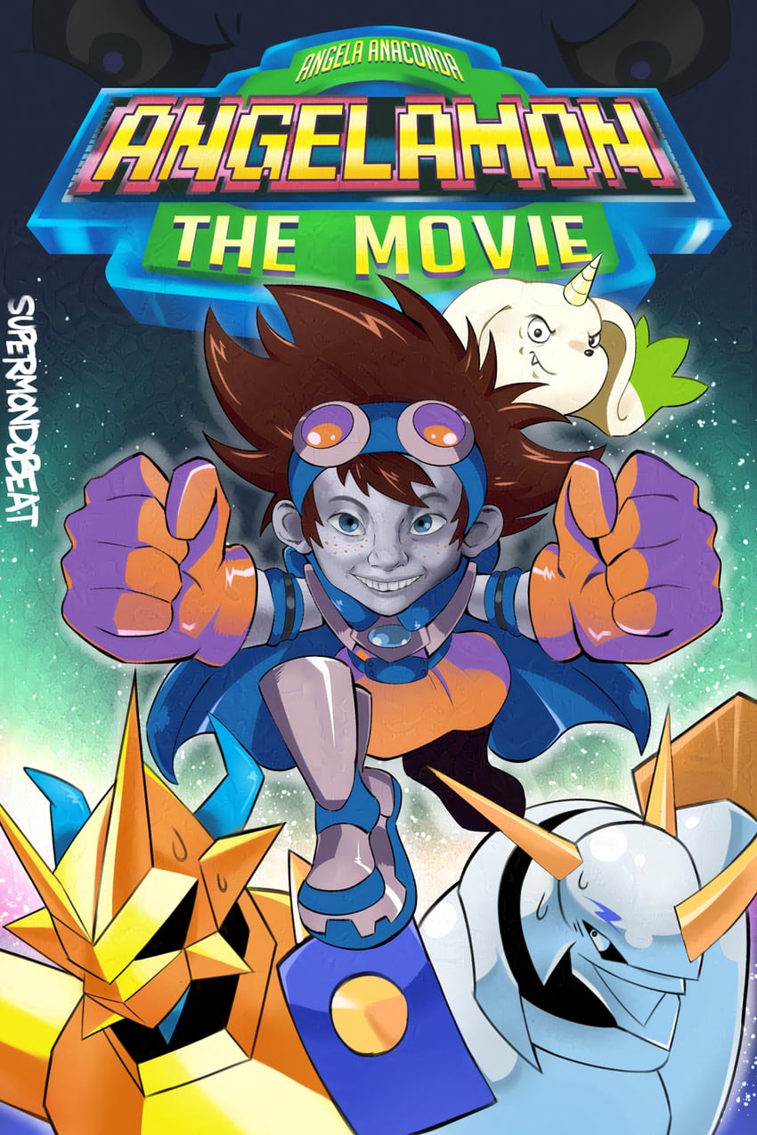 omegamon, terriermon, magnamon, angela anaconda, and angelamon (digimon and 5 more) drawn by supermondobeat