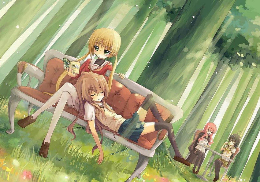 aisaka taiga, shana, louise francoise le blanc de la valliere, sanzen'in nagi, and kugimiya rie (toradora! and 3 more) drawn by zhao_shuwen