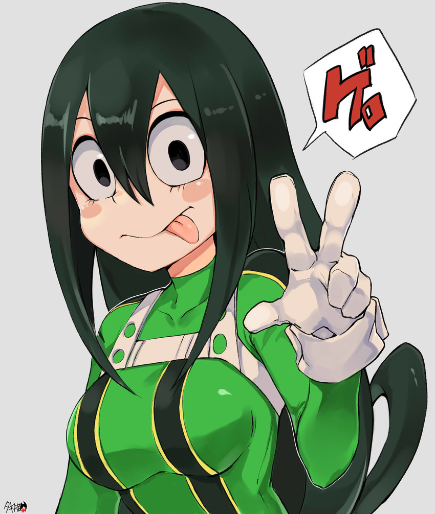 asui tsuyu (boku no hero academia) drawn by tuxedo_de_cat