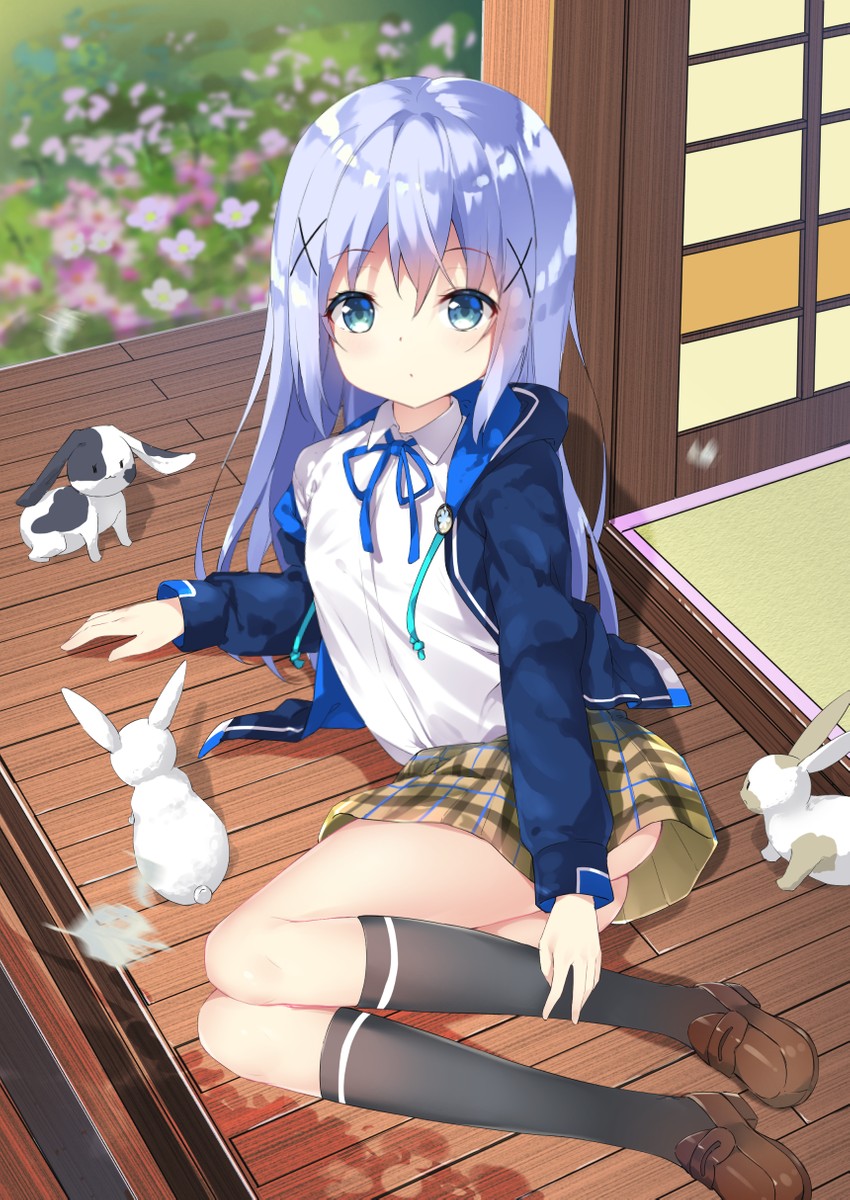 kafuu chino (gochuumon wa usagi desu ka? and 1 more) drawn by shiraki_shiori