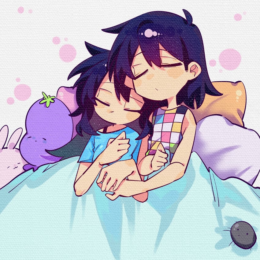 aubrey, kel, mr. plantegg, and forest bunny (omori) drawn by huasuan69416