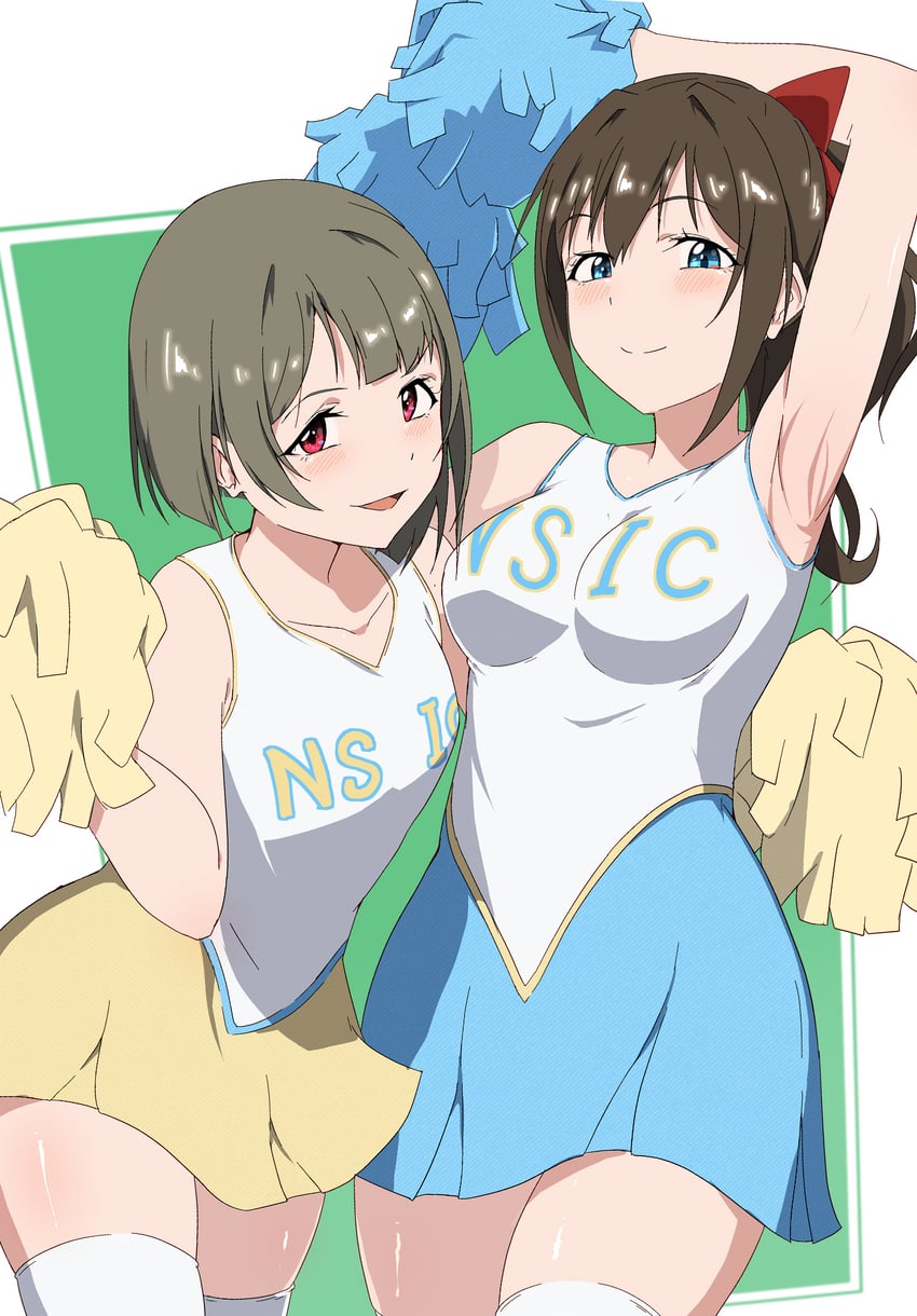 osaka shizuku and nakasu kasumi (love live! and 1 more) drawn by zasshoku_ojisan