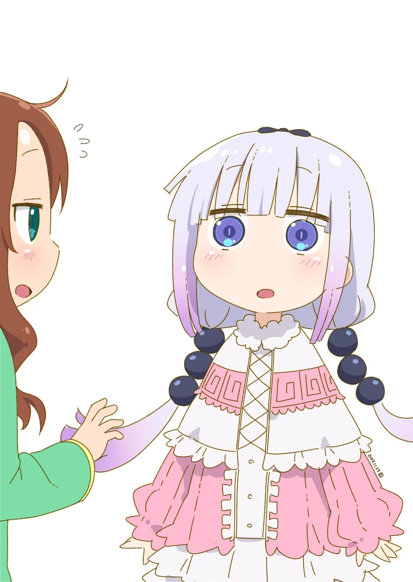 kanna kamui and saikawa riko (kobayashi-san chi no maidragon) drawn by tabayan_jigokuhen