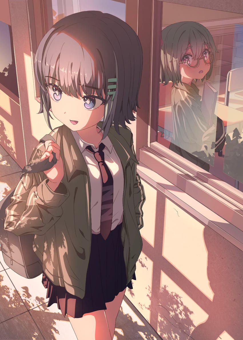nira-chan and kira (zutto mayonaka de ii no ni and 1 more) drawn by kazueru