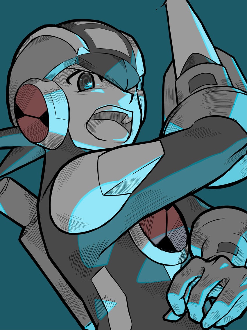 megaman.exe (mega man and 1 more) drawn by ten_(ten_rockman)