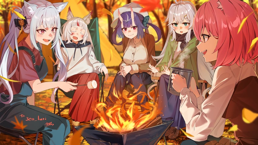 shune, gumi, e.que, nina, and a.o (virtual hertz) drawn by ibaraki_shun