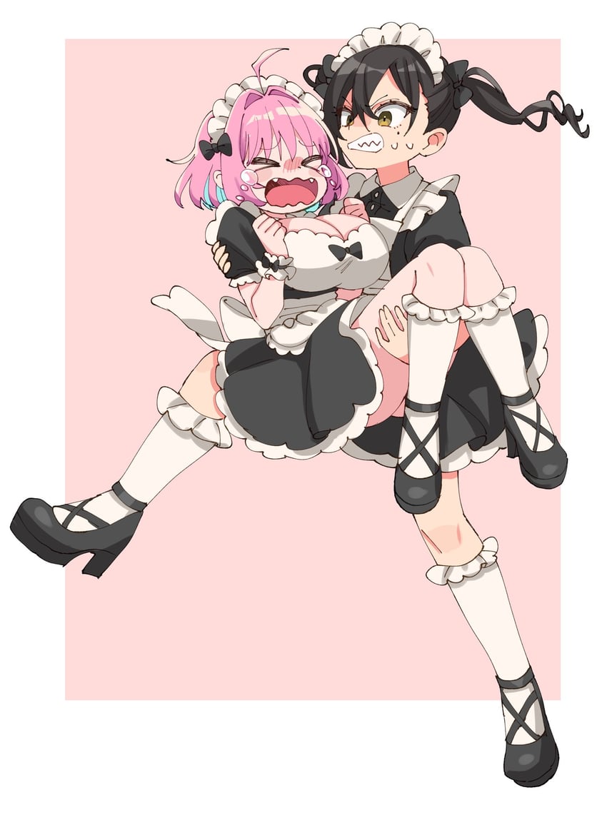 yumemi riamu and sunazuka akira (idolmaster and 2 more) drawn by sukoyaka_(100hituzi)