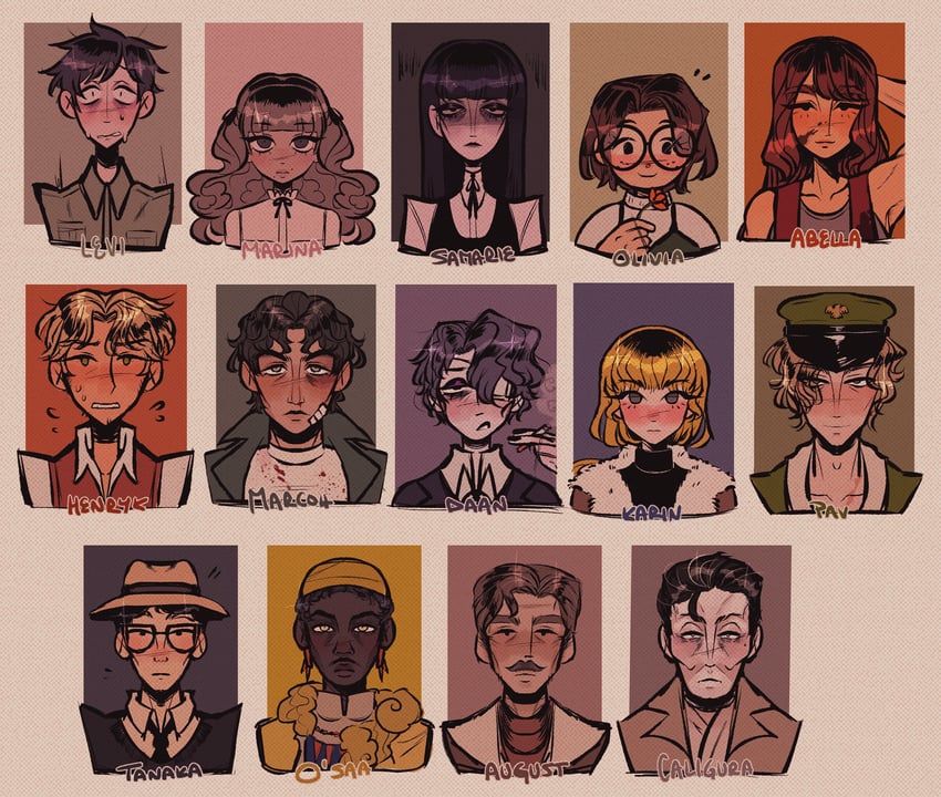 marina, levi, daan, karin, abella, and 9 more (fear & hunger and 1 more) drawn by nuwi_(furinuwi)