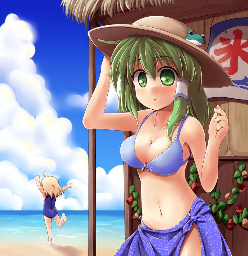 kochiya sanae and moriya suwako (touhou) drawn by baku-p