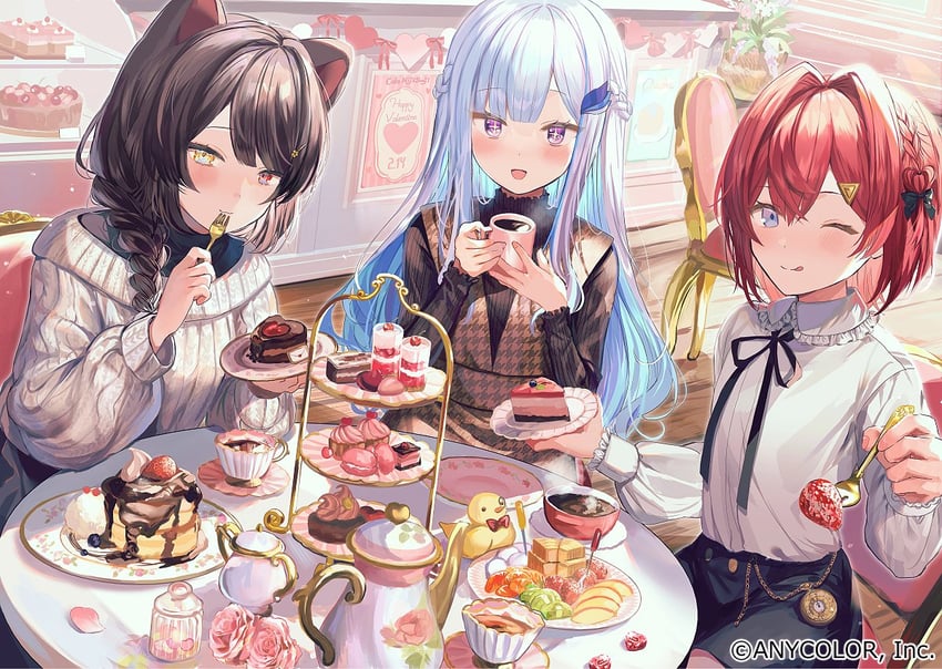 lize helesta, ange katrina, inui toko, and sebastian piyodore (nijisanji) drawn by y_o_u_k_a
