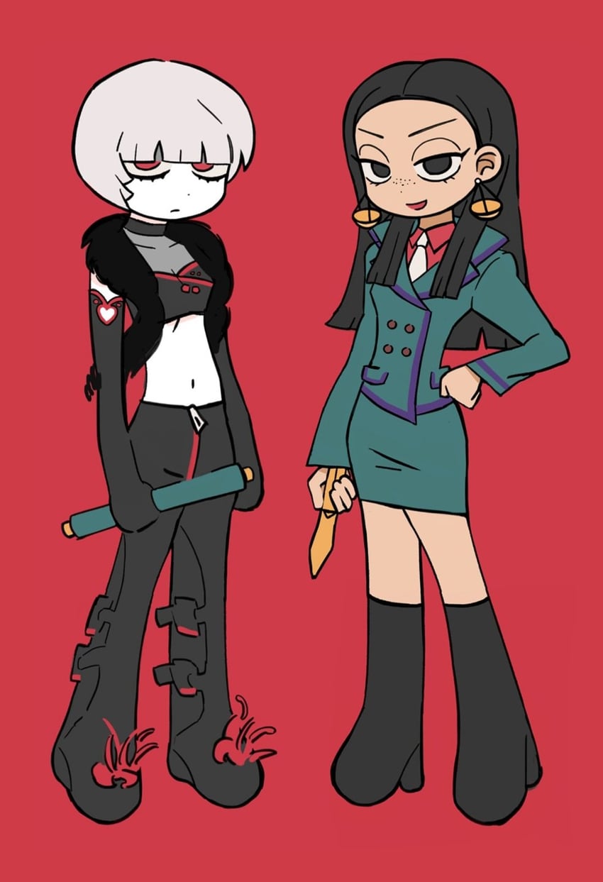 shih-na and callisto yew (ace attorney and 2 more) drawn by goso ...