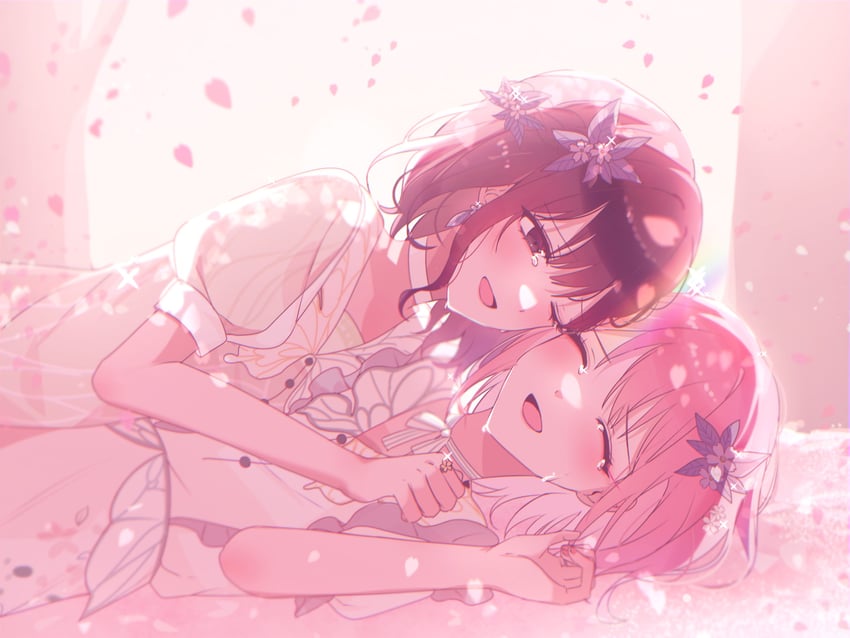 shinonome ena and akiyama mizuki (project sekai) drawn by vmtpzk