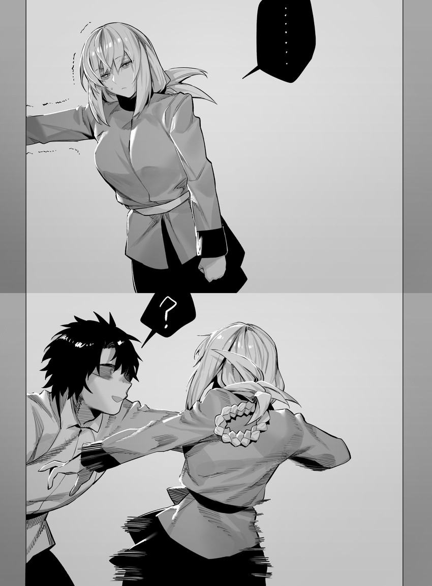 fujimaru ritsuka and florence nightingale (fate and 1 more) drawn by hxd