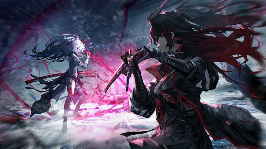 lucia, alpha, lucia: plume, and alpha: crimson weave (punishing: gray raven) drawn by yanderenasa