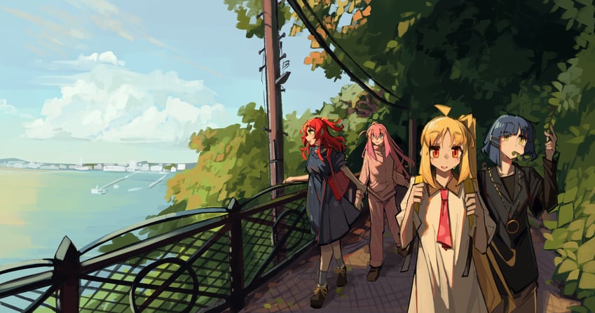 gotoh hitori, kita ikuyo, ijichi nijika, and yamada ryo (bocchi the rock!) drawn by togekk0