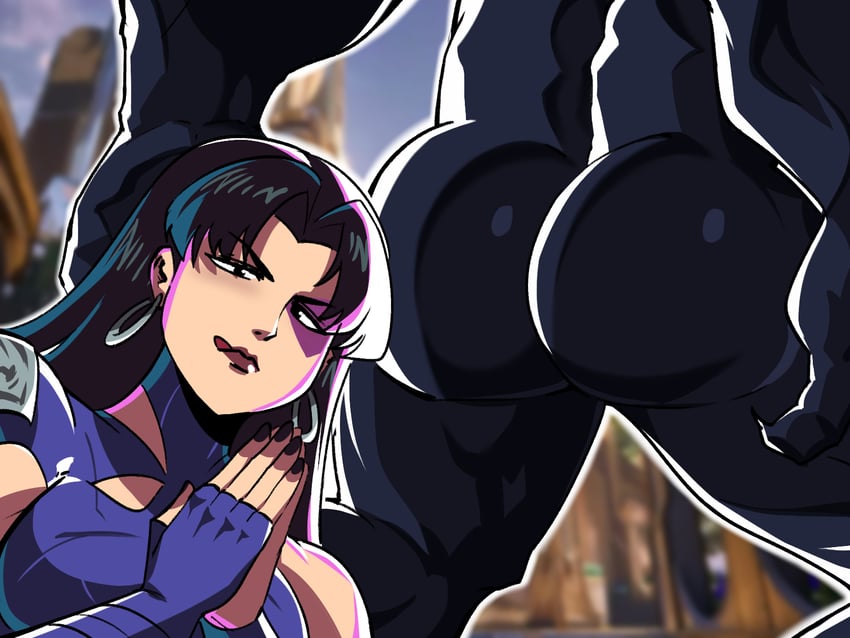 psylocke and venom (marvel and 3 more) drawn by tina_fate