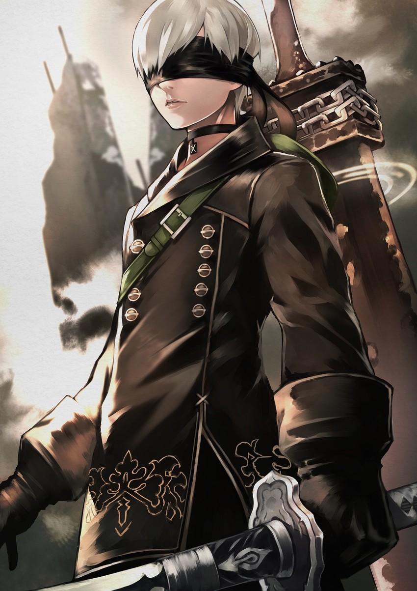 9s (nier and 1 more) drawn by yoshio_(55level)