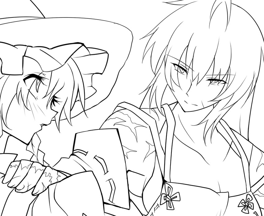 kirisame marisa and sendai hakurei no miko (original and 2 more) drawn by yagami_(mukage)