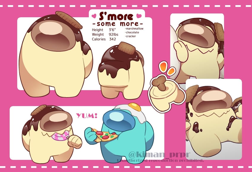 crewmate, impostor, cyan, dead body, and banana (among us) drawn by kiman