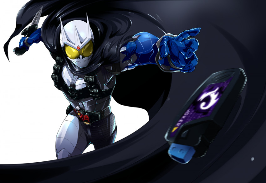 kamen rider eternal (kamen rider and 1 more) drawn by denji_(mugitomato)