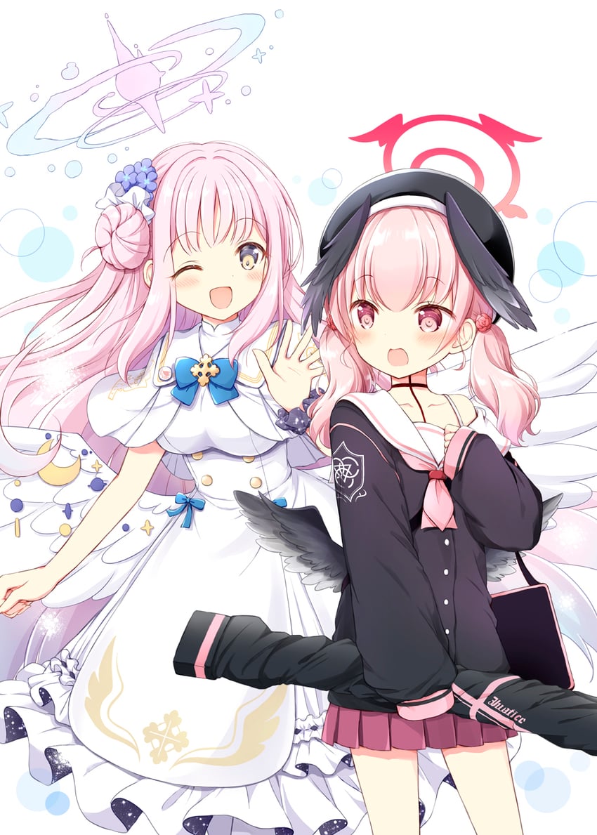 mika and koharu (blue archive) drawn by nanase_miori