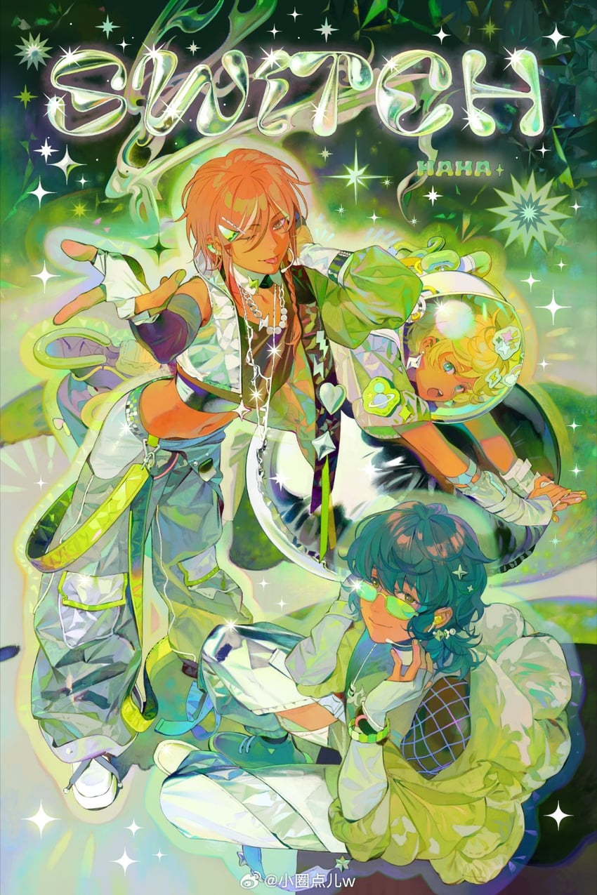 sakasaki natsume, harukawa sora, and aoba tsumugi (ensemble stars!) drawn by xiaoquandianer