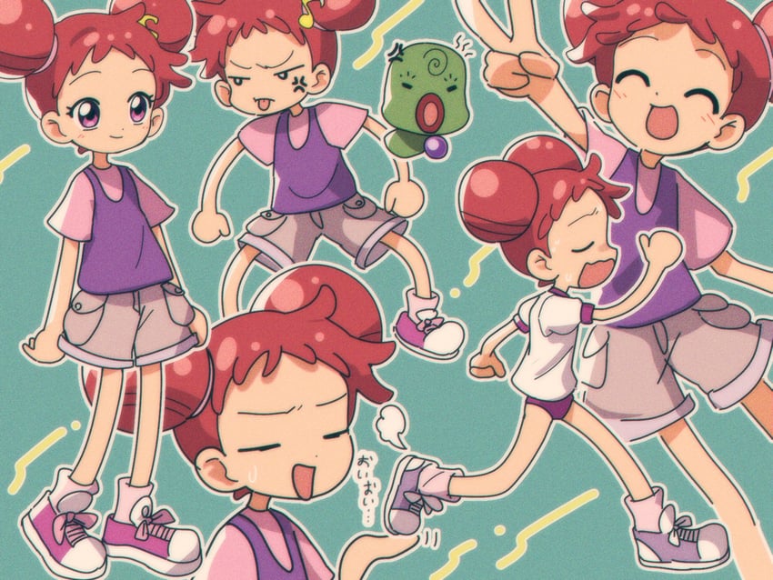 harukaze doremi and majorika (ojamajo doremi) drawn by nzeneee