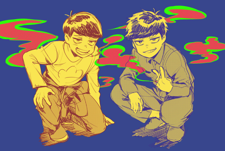 matsuno osomatsu and matsuno ichimatsu (osomatsu and 1 more) drawn by bbadam