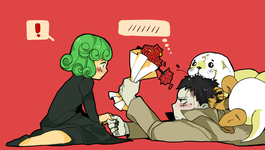 tatsumaki and zombieman (one-punch man) drawn by oyu_(oka-kiii)