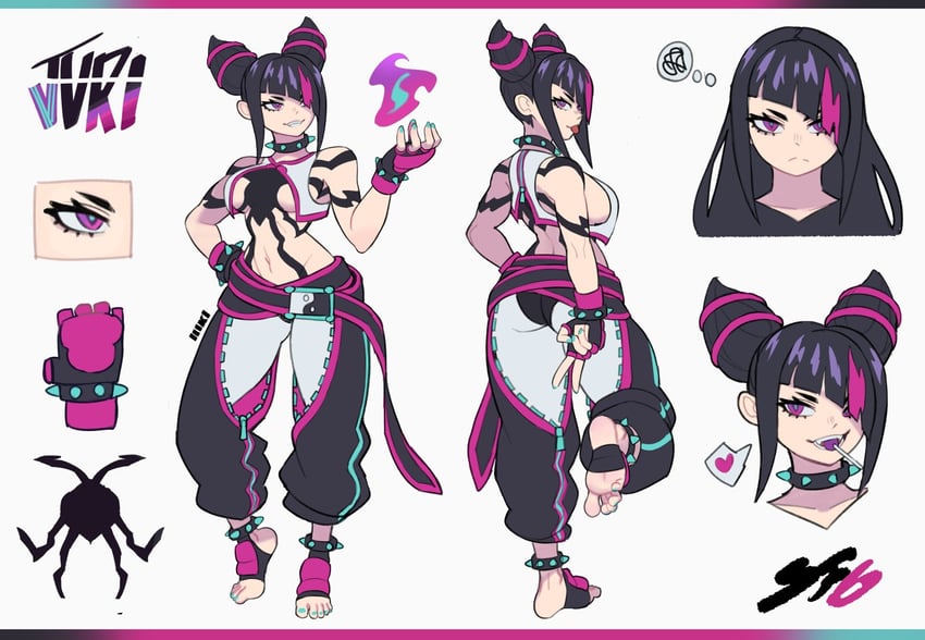 han juri (street fighter and 1 more) drawn by lokigun