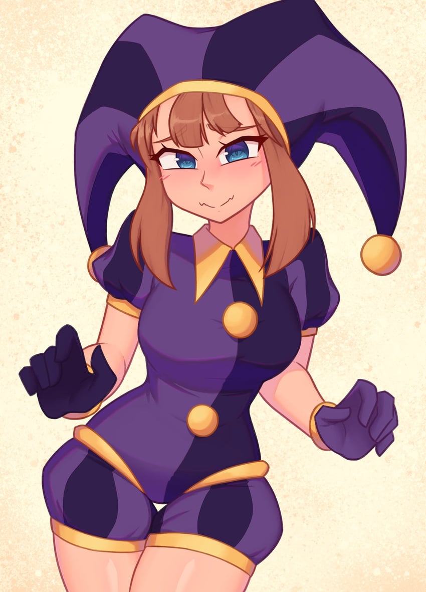 pomni and hat kid (the amazing digital circus and 1 more) drawn by xyronii