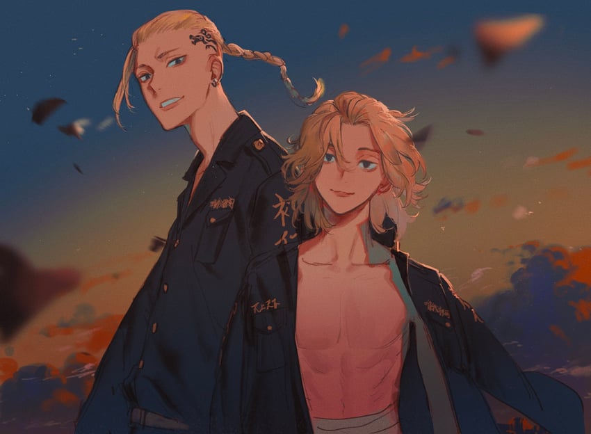 sano manjirou and ryuuguuji ken (tokyo revengers) drawn by zbntime