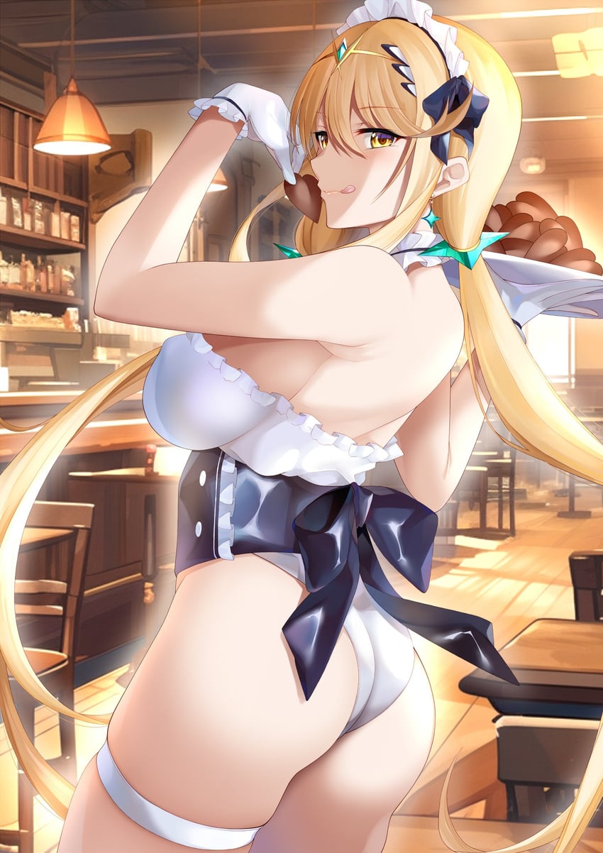 mythra (xenoblade chronicles and 1 more) drawn by daive