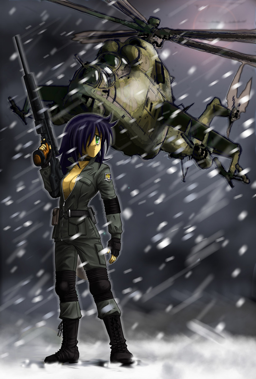 kuroki tomoko and sniper wolf (watashi ga motenai no wa dou kangaetemo omaera ga warui! and 2 more) drawn by gemini69