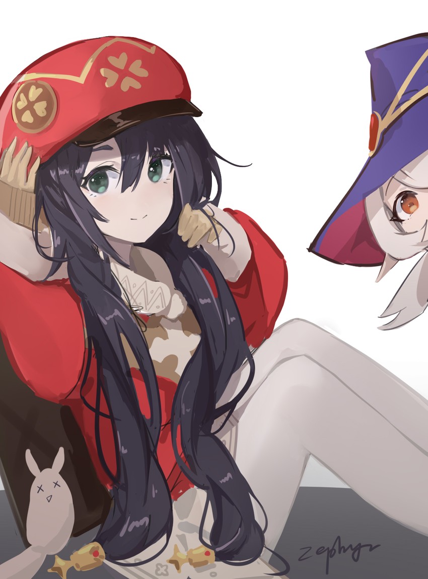 mona, klee, and dodoco (genshin impact) drawn by ruo_xuan_zephyr