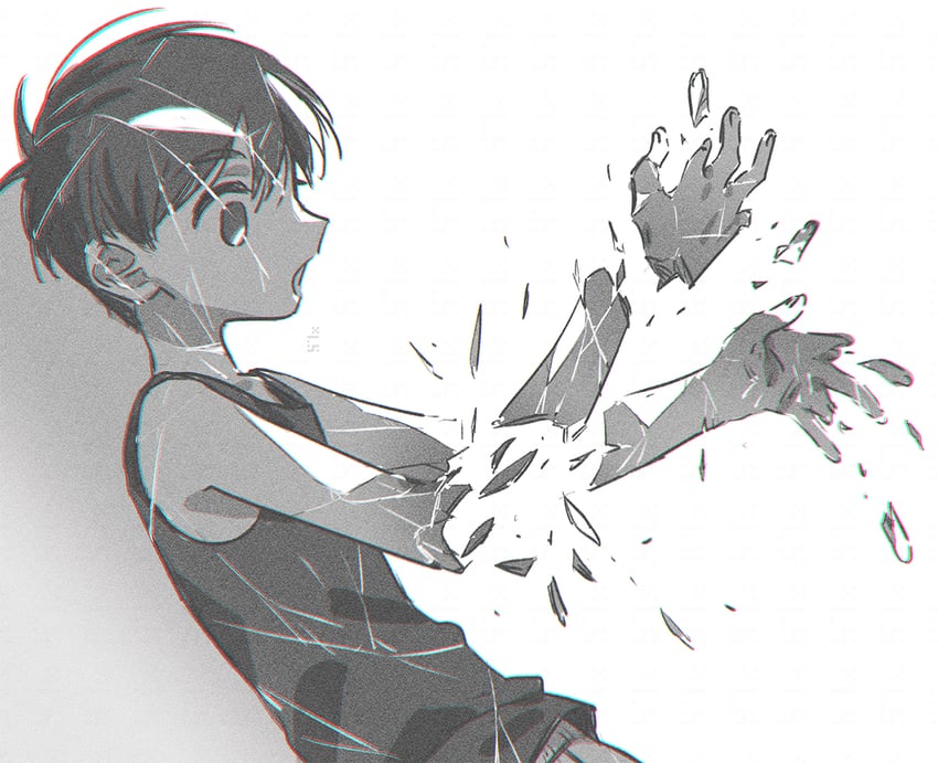 omori and shattered omori (omori) drawn by toastytoast