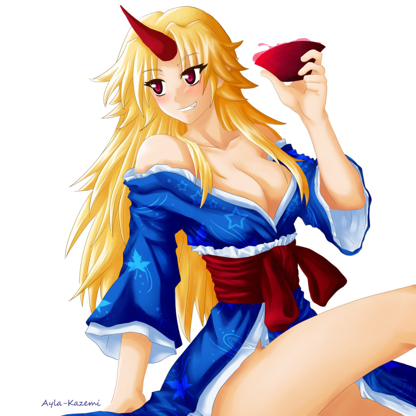 hoshiguma yuugi (touhou) drawn by ayla_kazemi