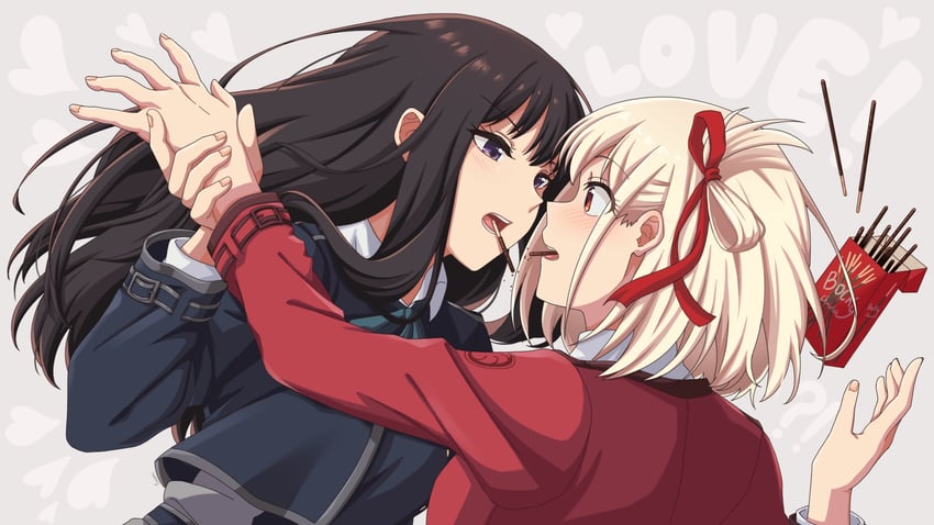 nishikigi chisato and inoue takina (lycoris recoil) drawn by sapphi_(sky_dreamsky)