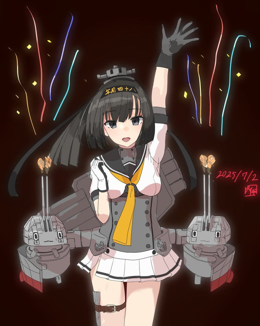 akizuki and chou-10cm-hou-chan (kantai collection) drawn by yuushou