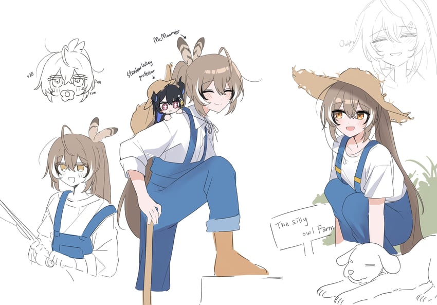 nanashi mumei and nerissa ravencroft (hololive and 2 more) drawn by xx_tk9