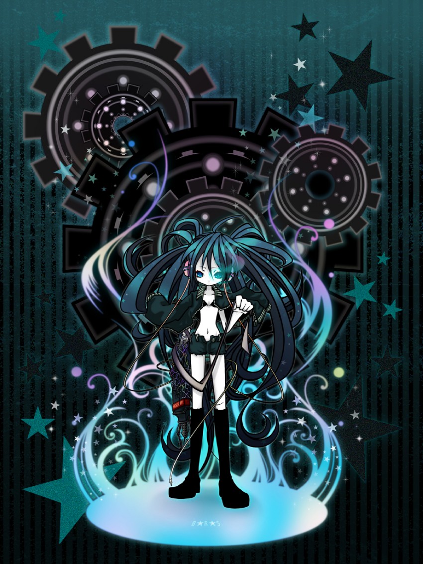 black rock shooter (black rock shooter) drawn by mijinko_kineko