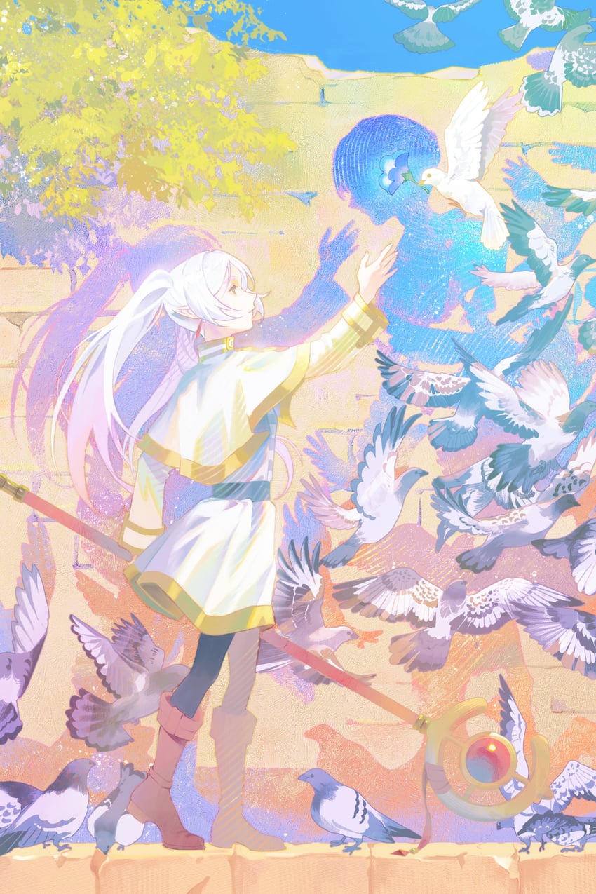 frieren and himmel (sousou no frieren) drawn by abi_(no.129)