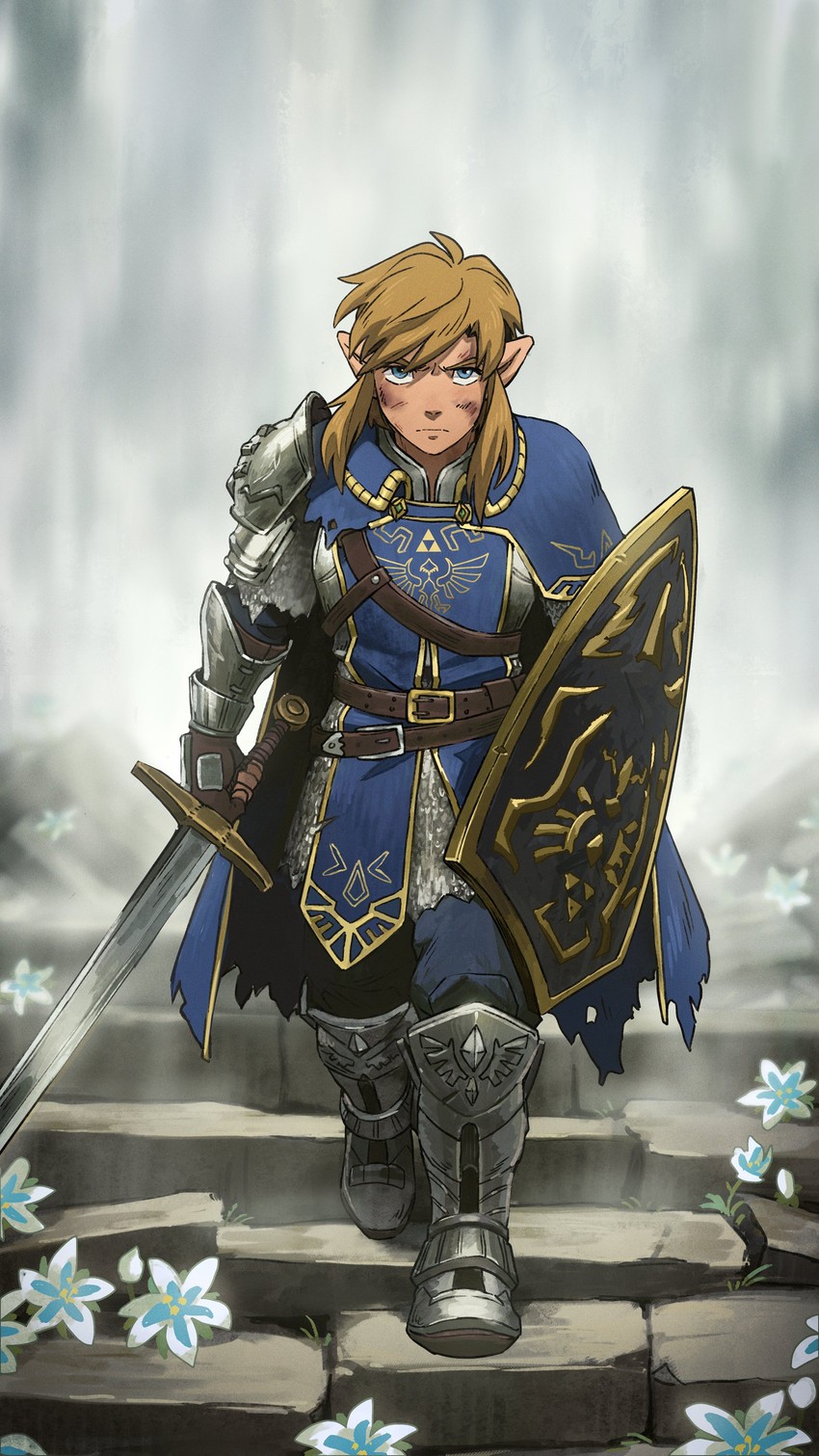 link and ashen one (the legend of zelda and 2 more) drawn by malin_falch